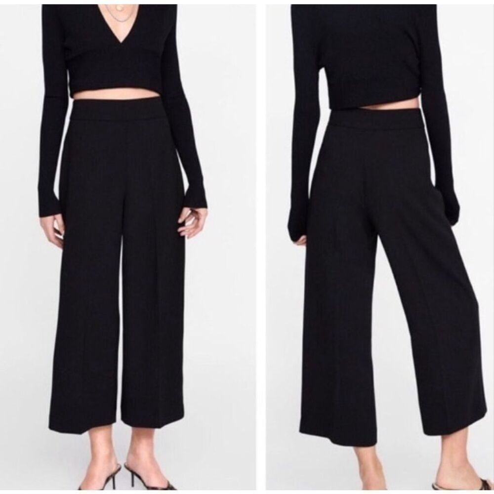 Zara Basic Wide Leg Trousers